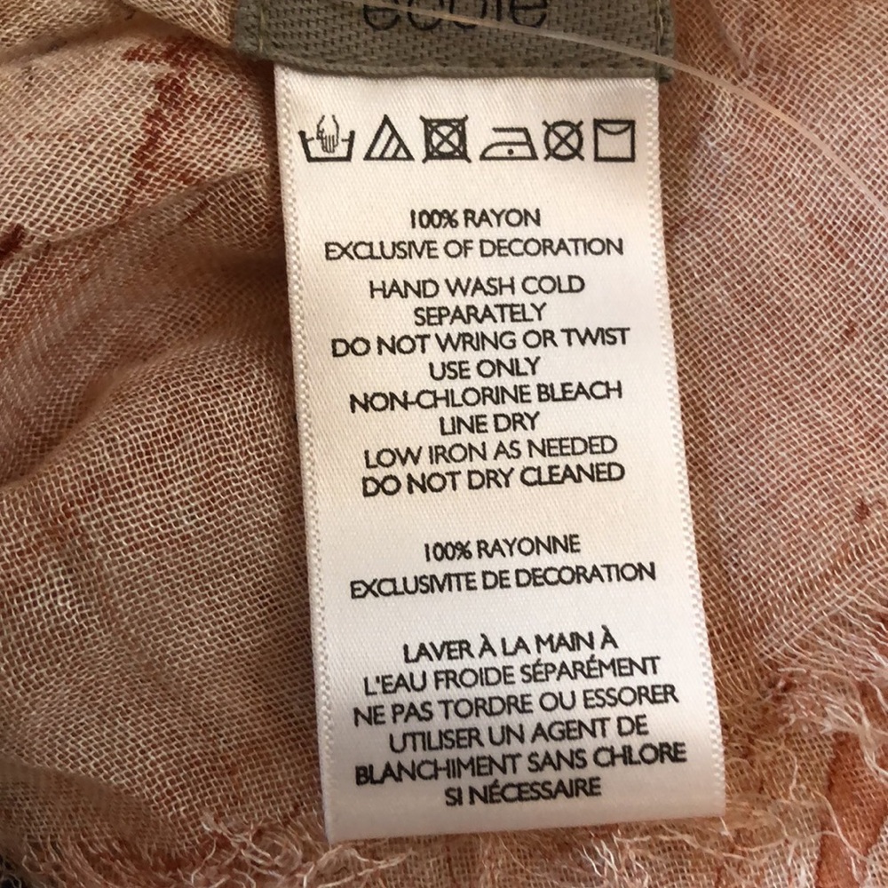 Ecote Long Peachy Abstract Print Lightweight Long… - image 4